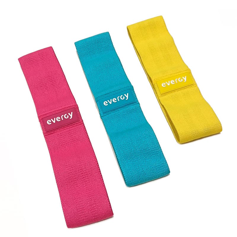 BANDES DE FITNESS TEXTILE 3 UNITÉS. EVERGÉ