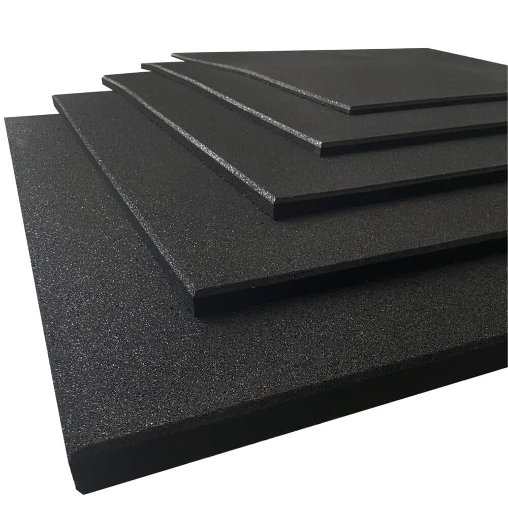 Premium Universe high-density gym tiles, made of rubber