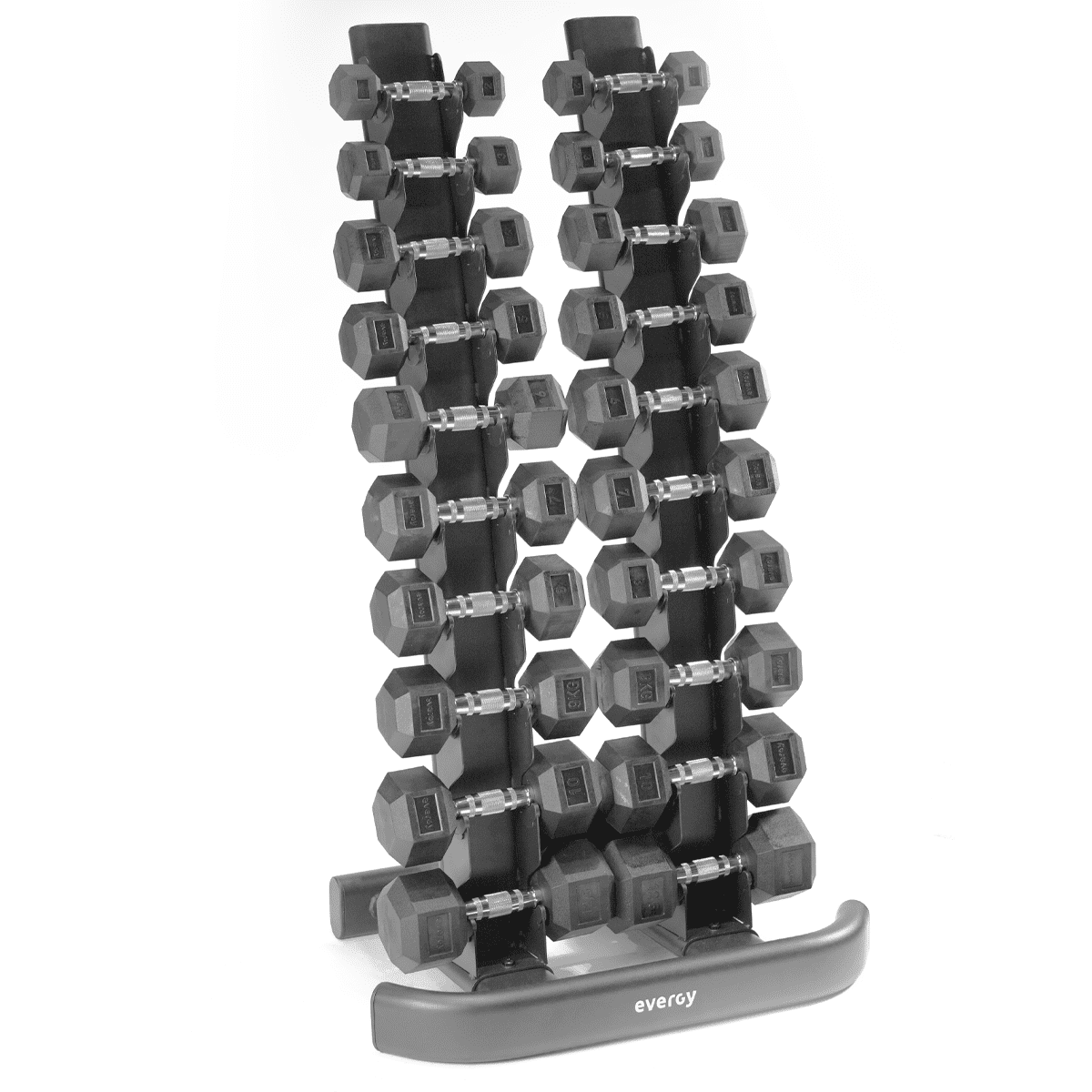 ELITE HEXAGON DUMBBELL SUPPORT / STUDIO ELITE VERTICAL EVERGY RUBBER