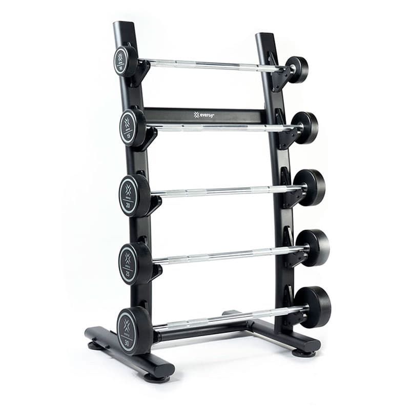  Didiseaon 10 soportes para barra de pesas montado en